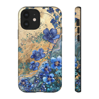 Forget Me Nots Vintage Color Splash Floral Design Phone Case