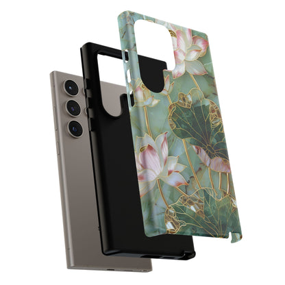 Elegant Floral Phone Case - Tough Cases with Lotus Design