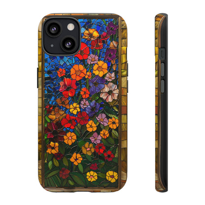 Gustav Klimt Style Flower Garden Painting Phone Case for iPhone 15, 14, Pro Max, 13, 12 & Samsung Galaxy S23, S22, S21, Google Pixel