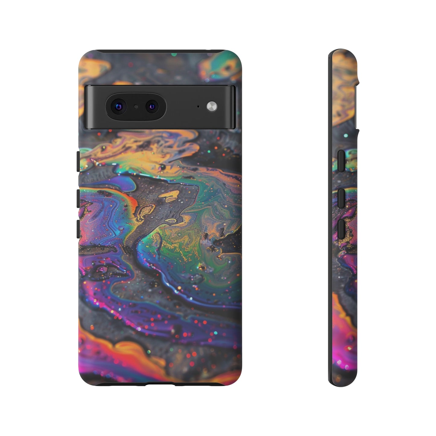 Opalescent Marbled Holographic Print Phone Case