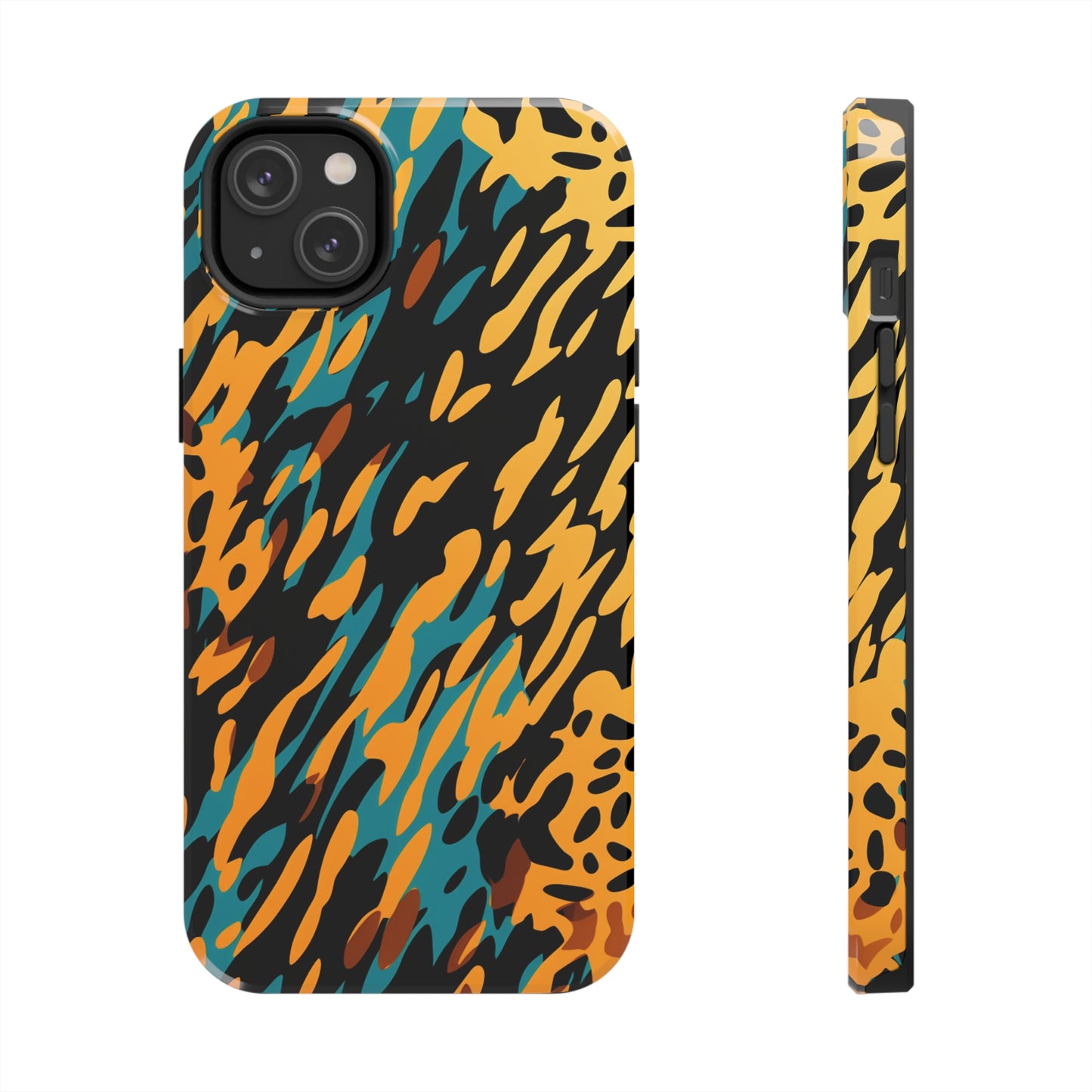 Luxury Leopard & Retro Magic Zebra: The Ultimate Wild Duo iPhone Case