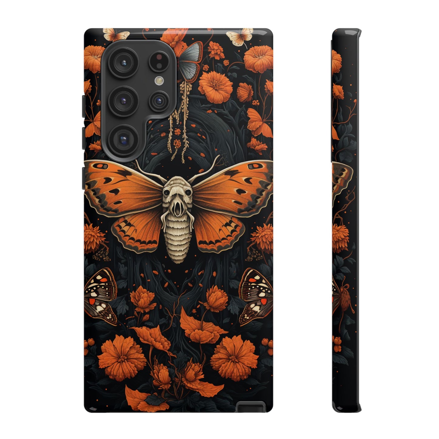 Eerie Elegance Halloween Goth Moth Phone Cover