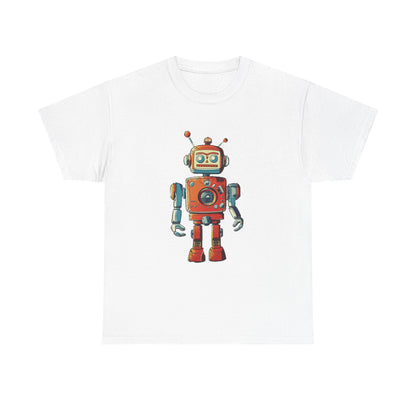 retro space robot science fiction shirt