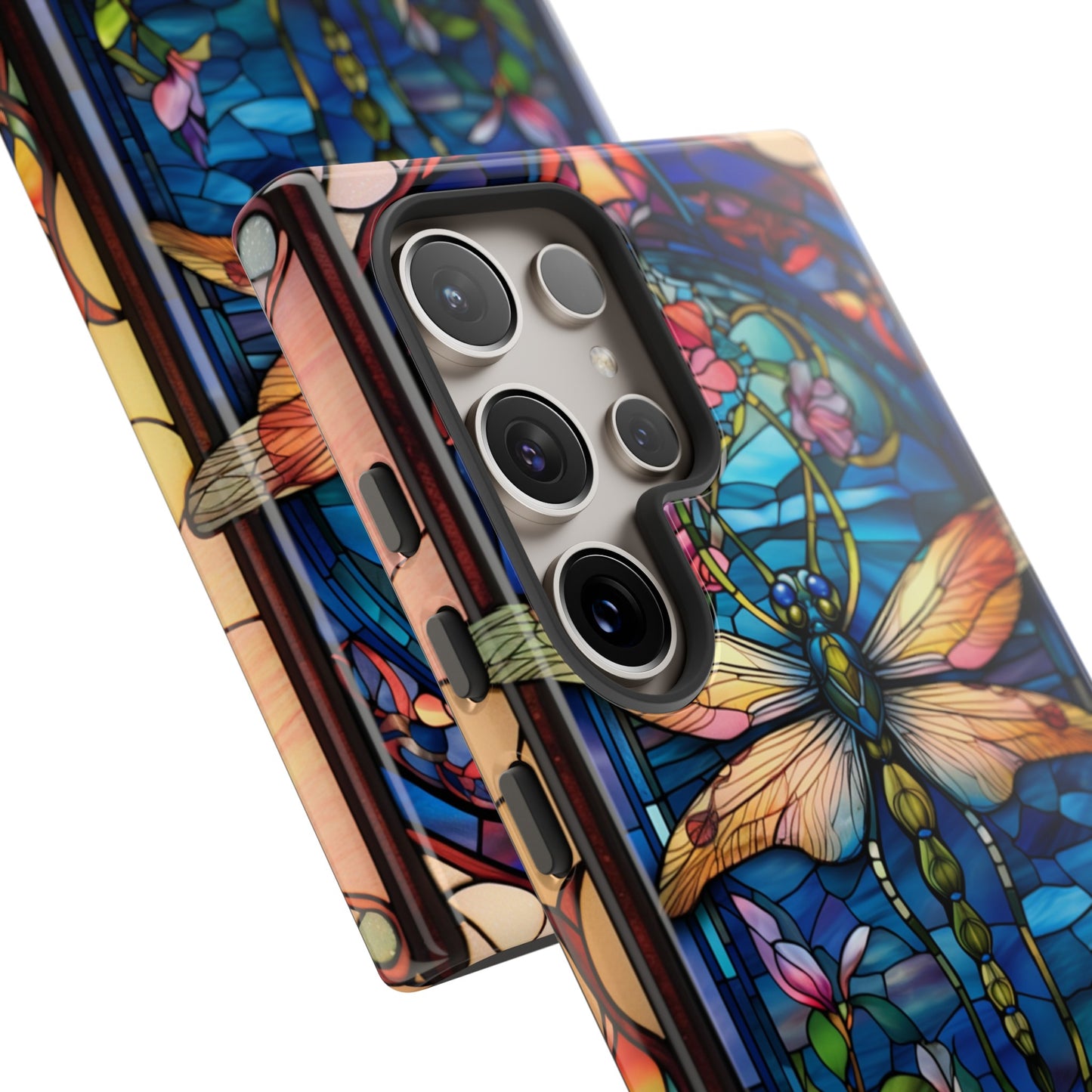 Art Nouveau Stained Glass Dragonfly Phone Case