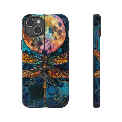 Full Moon Stained Glass Dragonfly Phone Cover