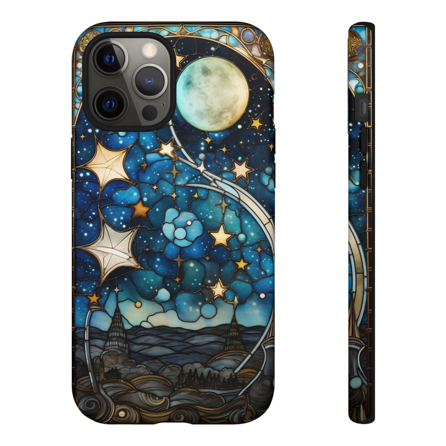 Boho Starry Night Stained Glass Artistry Phone Cover