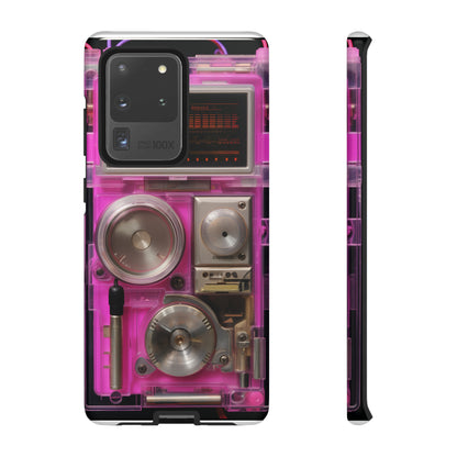 Cyberpunk Techno Gadget Walkman: Retro-Futuristic Premium Tough Phone Case | Iconic Style for iPhone, Samsung Galaxy, and Google Pixel