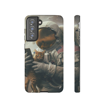 The Astronaut and the Cat Phone Case