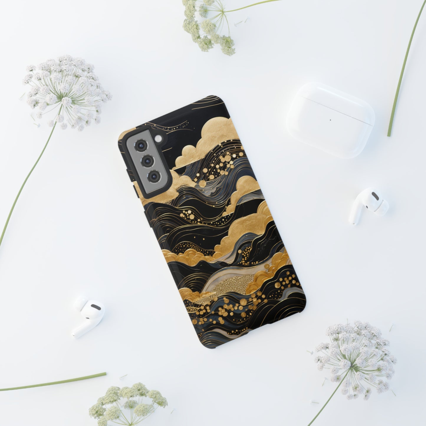 Chiyogami Mountains Tough Phone Case fits Galaxy S23 S22 S21 S20 Plus Ultra | Iphone 14 13 12 11 8 Pro Max Mini | Pixel 7 6 Pro 5 | Japanese