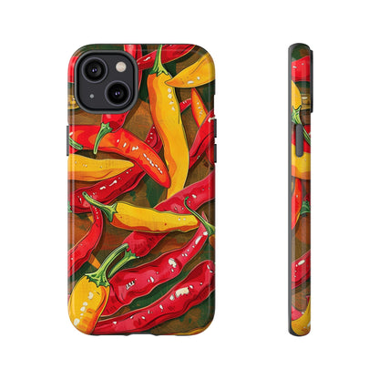 Yellow and Red Chili Peppers Phone Case