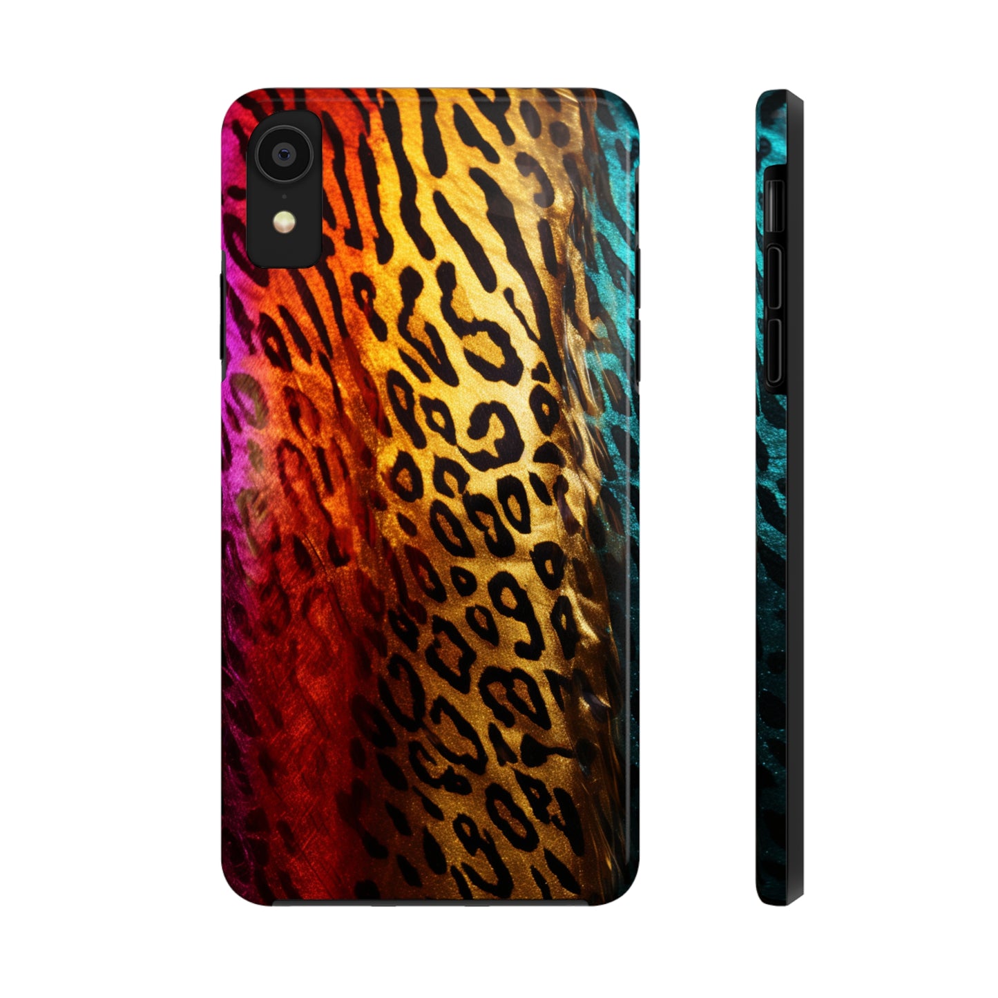 Kaleidoscopic Wild: Psychedelic Rainbow Leopard Print | Dazzling iPhone Case