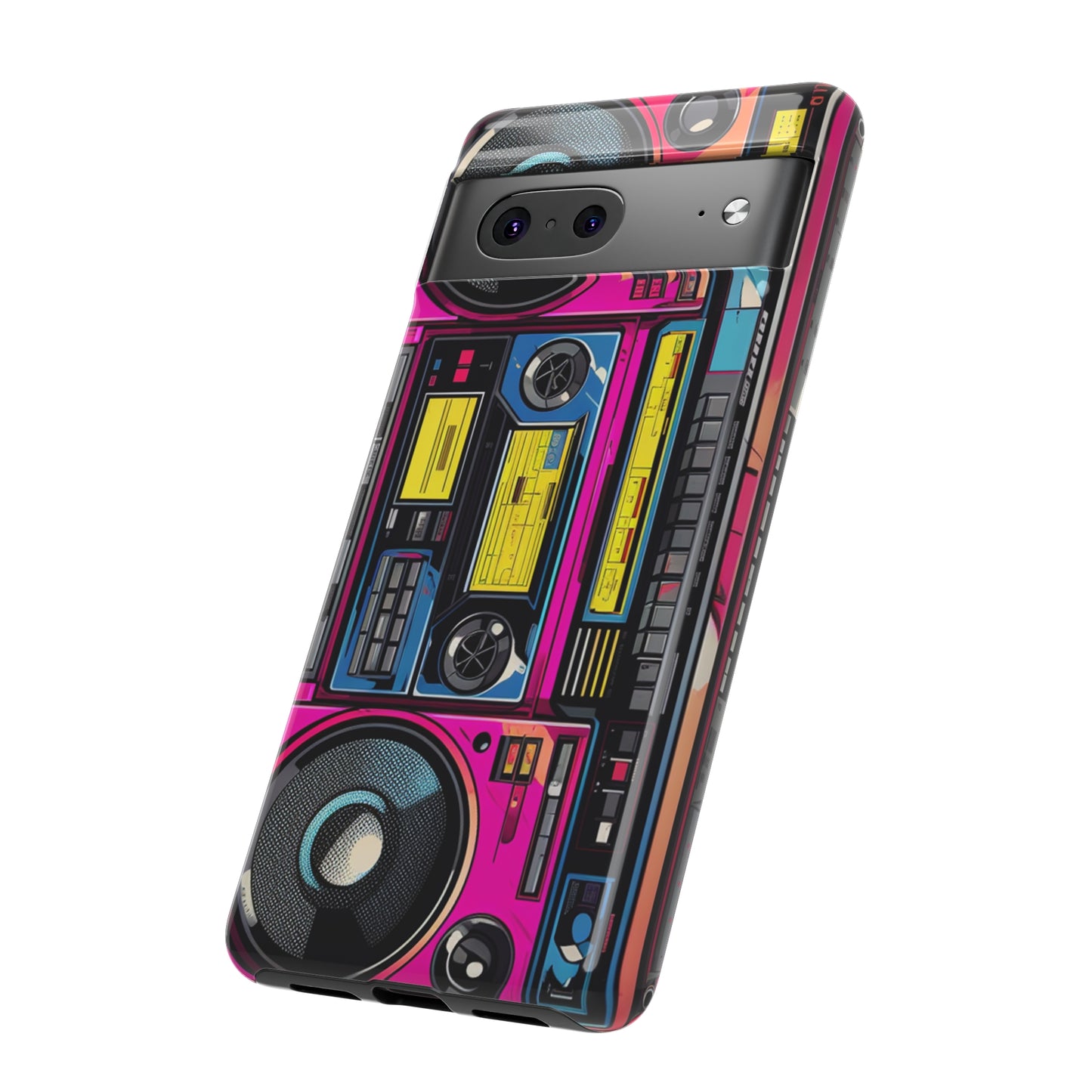 Boombox Hip Hop Music iPhone Case | Embrace Retro Vibes with Urban Beats for Google Pixel, iPhone, and Samsung Cases