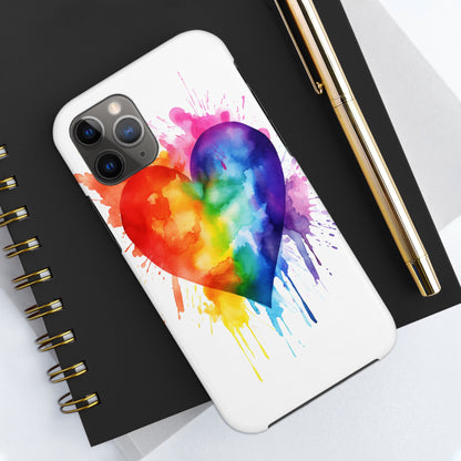 Gay Pride Rainbow Heart iPhone Case | Embrace Love, Equality, and LGBTQ+ Pride