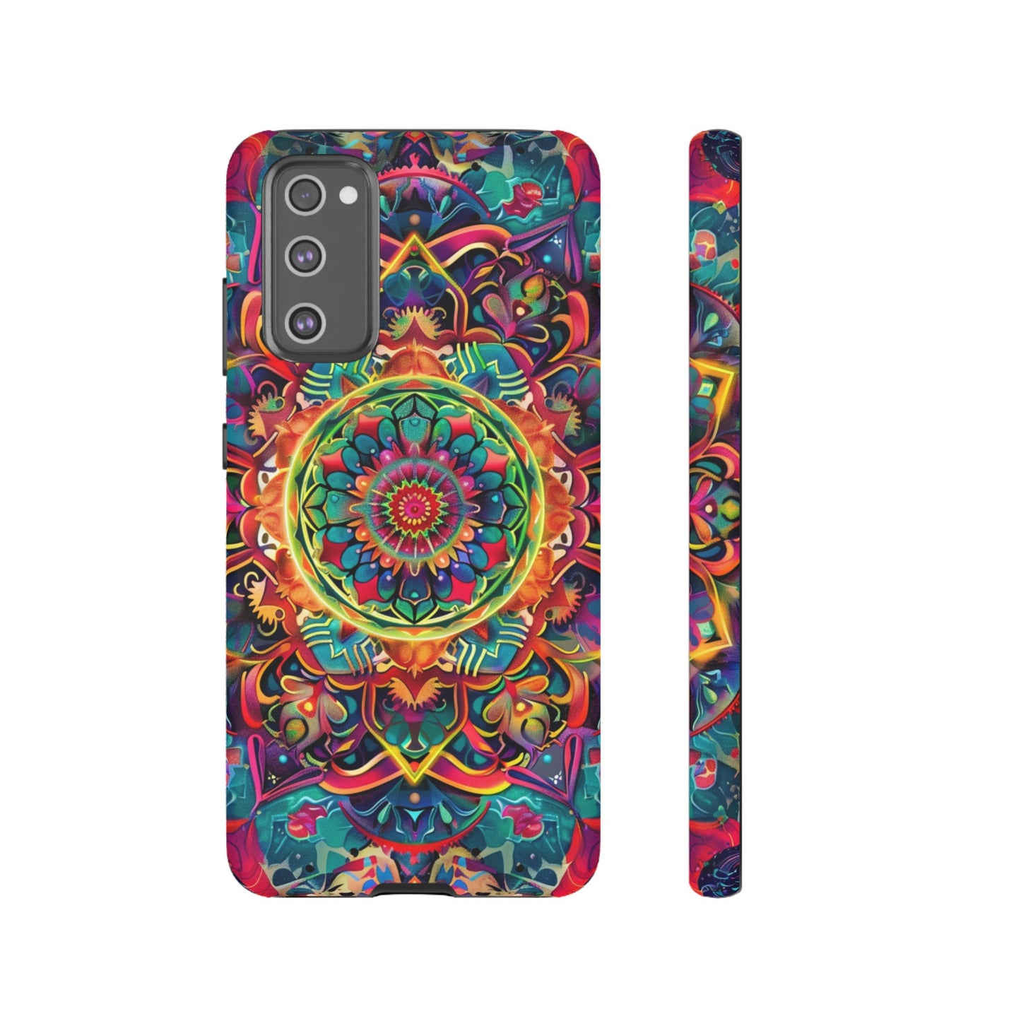 Cosmic Stained Glass Mandala Phone Case