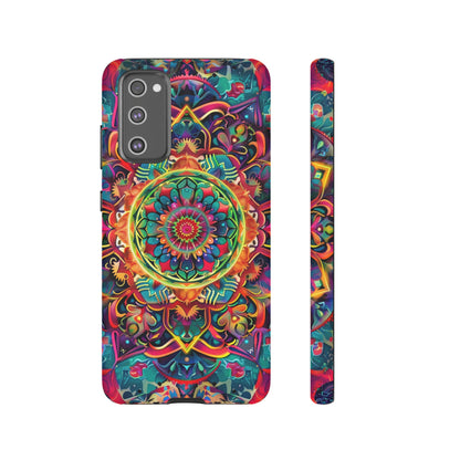 Cosmic Stained Glass Mandala Phone Case