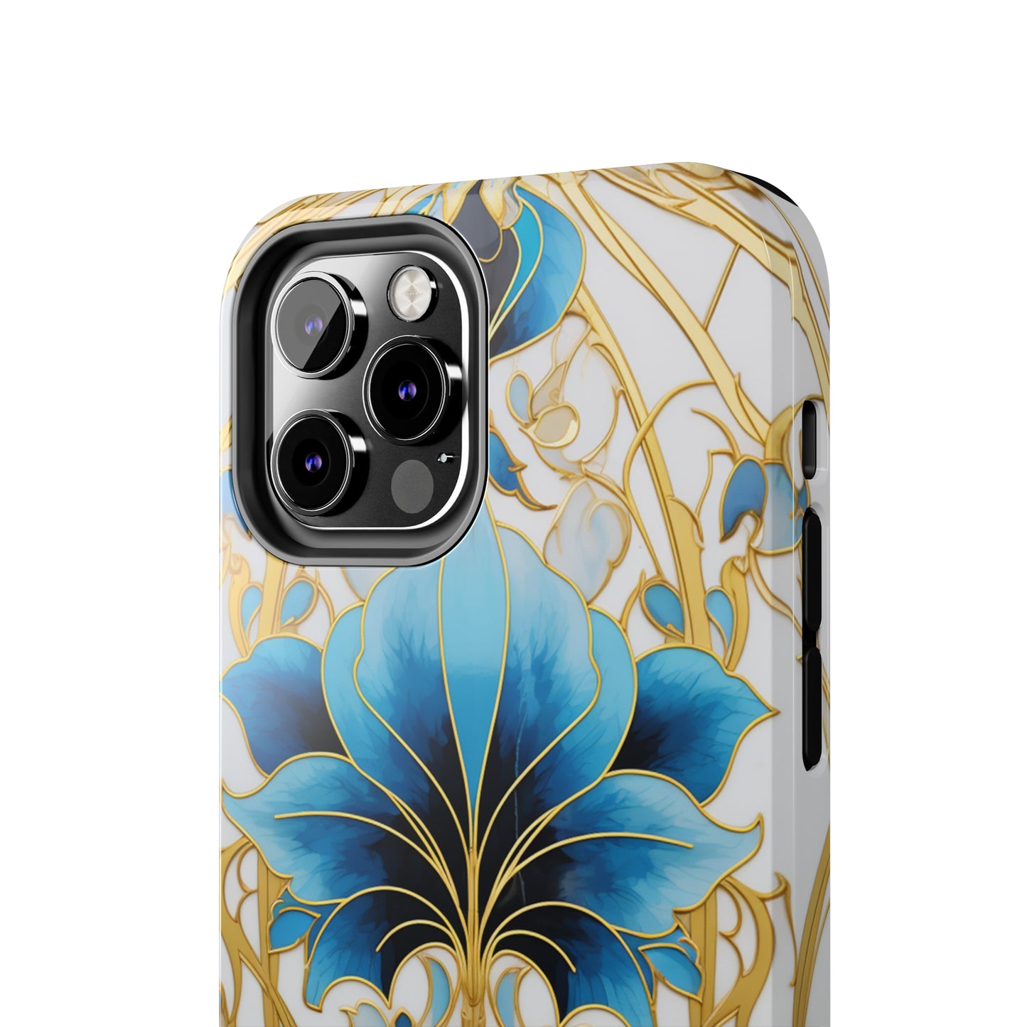 Floral Elegance: Art Deco Stained Glass iPhone Case | Vintage Glamour in Modern Protection iPhone Case for Models 11 through 14 Pro Max