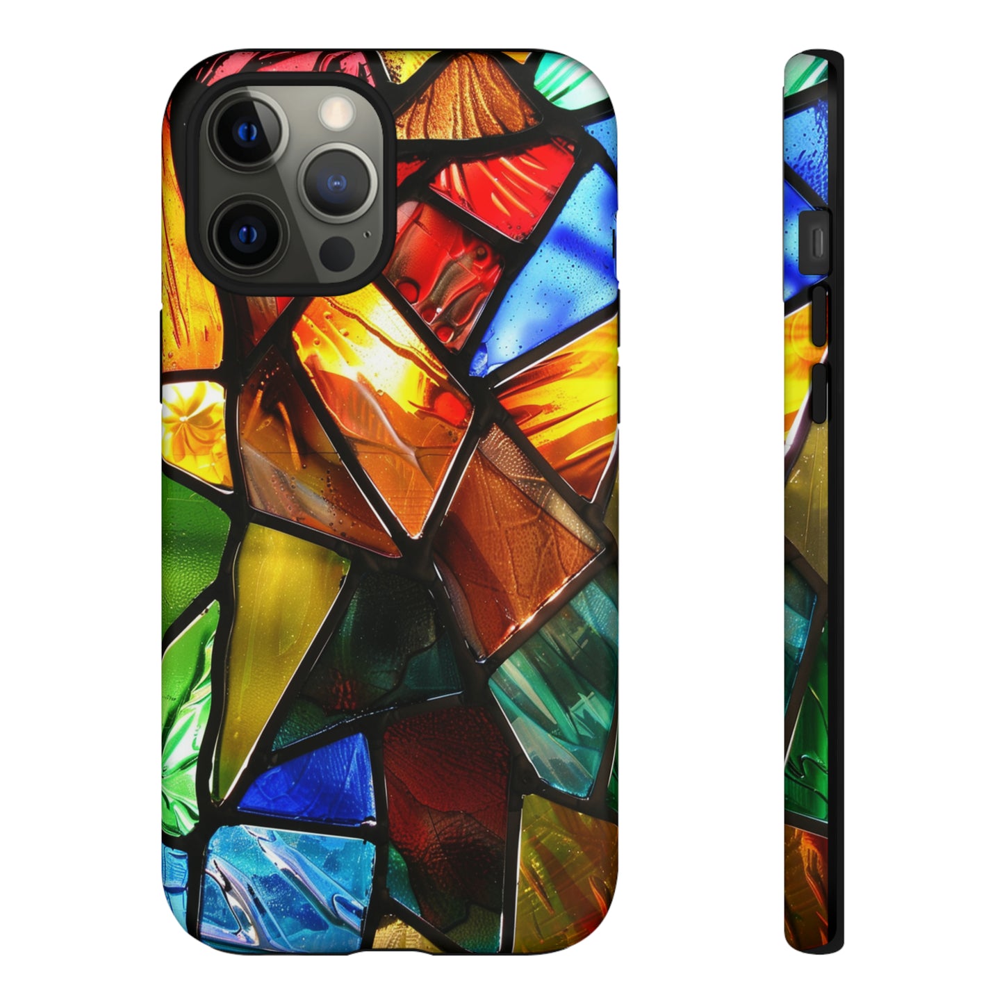 Color Explosion Abstract Stained Glass Phone Case