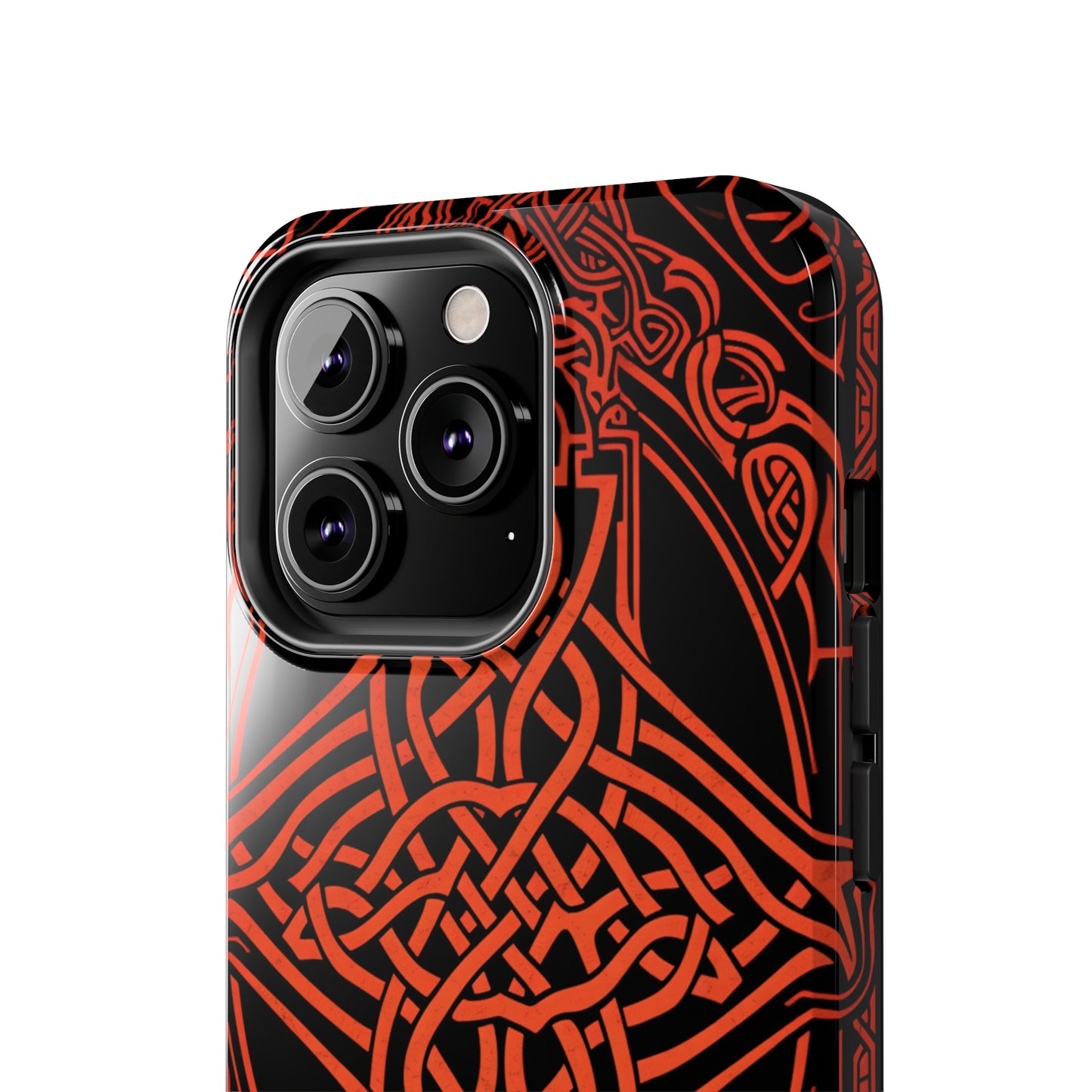 Eternal Weave iPhone Case, Red Celtic Tribal Knots | Timeless Symbolism iPhone Case for Models 11 through 14 Pro Max