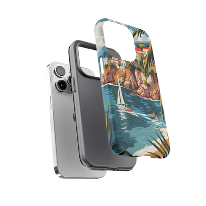 Midcentury French Riviera Sailboat Painting Phone Case