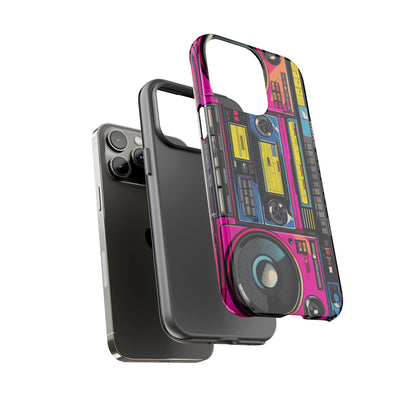 Boombox Hip Hop Music iPhone Case | Embrace Retro Vibes with Urban Beats for Google Pixel, iPhone, and Samsung Cases