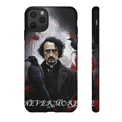 Nevermore Edgar Allen Poe, gothic Raven, Retro Samsung Galaxy Phone iPhone 15, 14 Plus 13 12 7 8 Se Horror Dark Academia Style goth Vibe