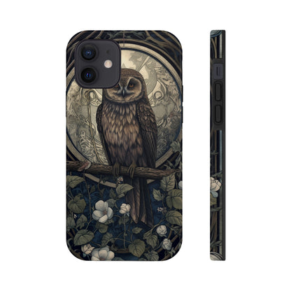 The Hermit Owl | Dark Academia Aesthetic Retro Tough iPhone Case | Embrace Mystical Vibes with Captivating Tarot Art and Reliable Protection