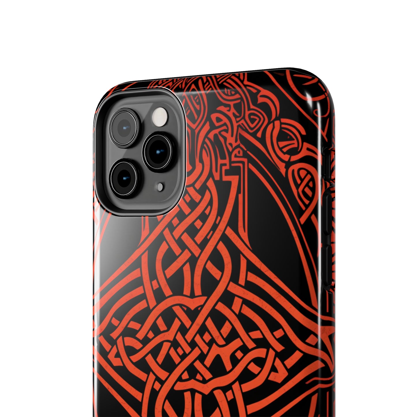 Eternal Weave iPhone Case, Red Celtic Tribal Knots | Timeless Symbolism iPhone Case for Models 11 through 14 Pro Max