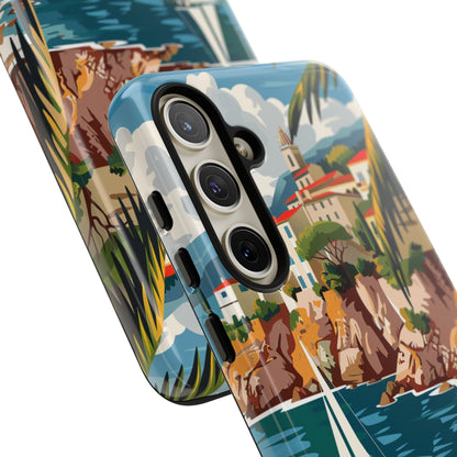 Midcentury French Riviera Sailboat Painting Phone Case