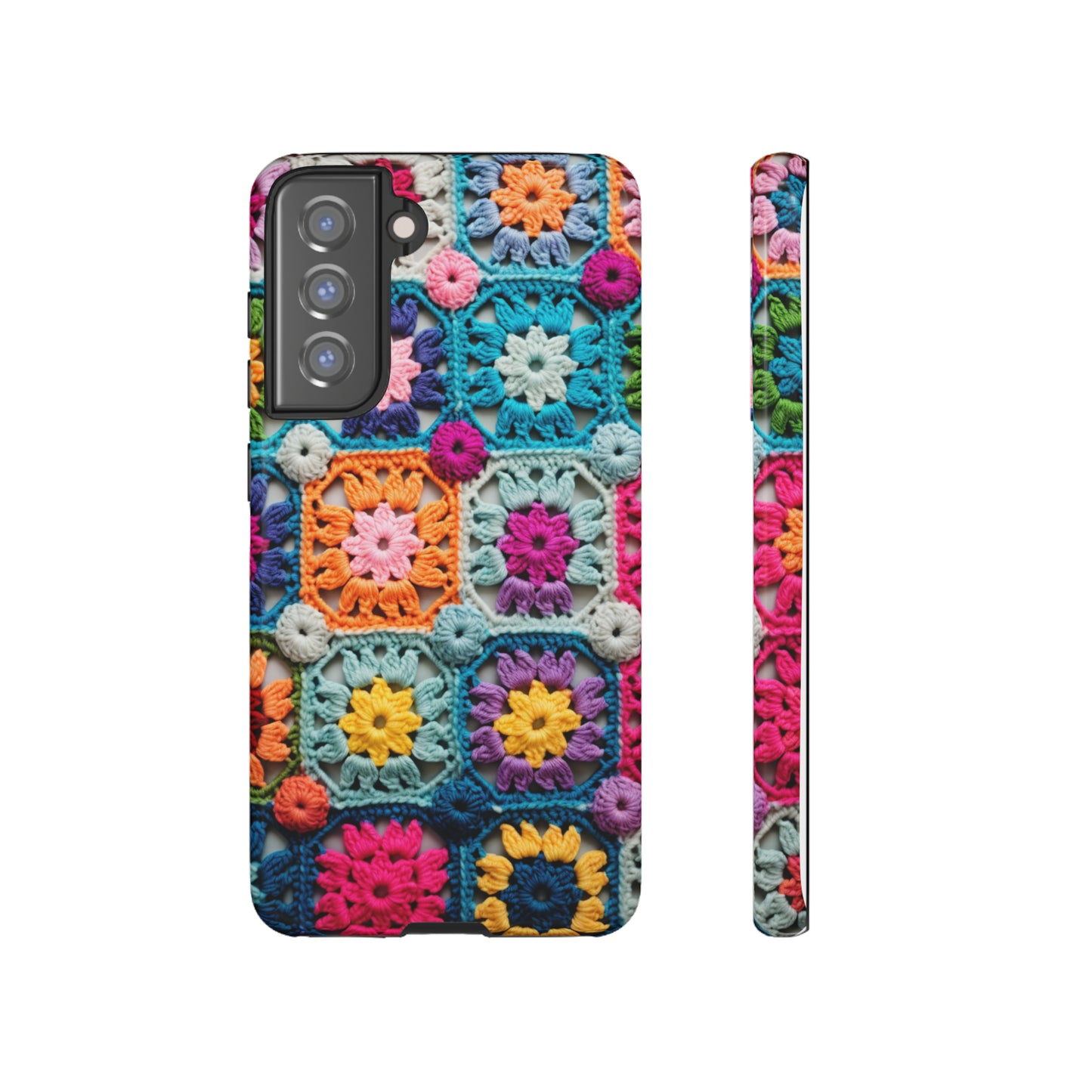 Vintage Crochet Blanket Look Phone Case