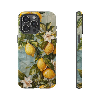 Mediterranean Lemon Tile Oil Painting iPhone 13 Case