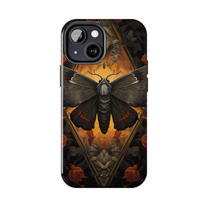 iPhone Case | Lost in Thought: Dark Academia Moth iPhone Tough Case