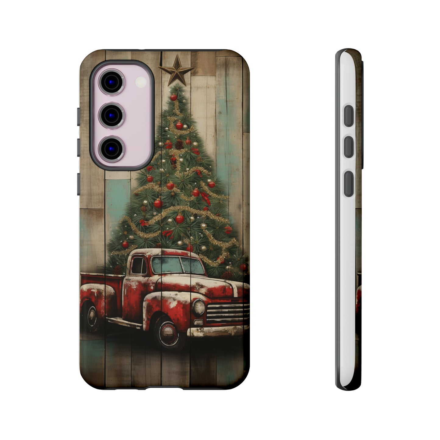 Classic Red Pickup Truck Christmas Phone Case