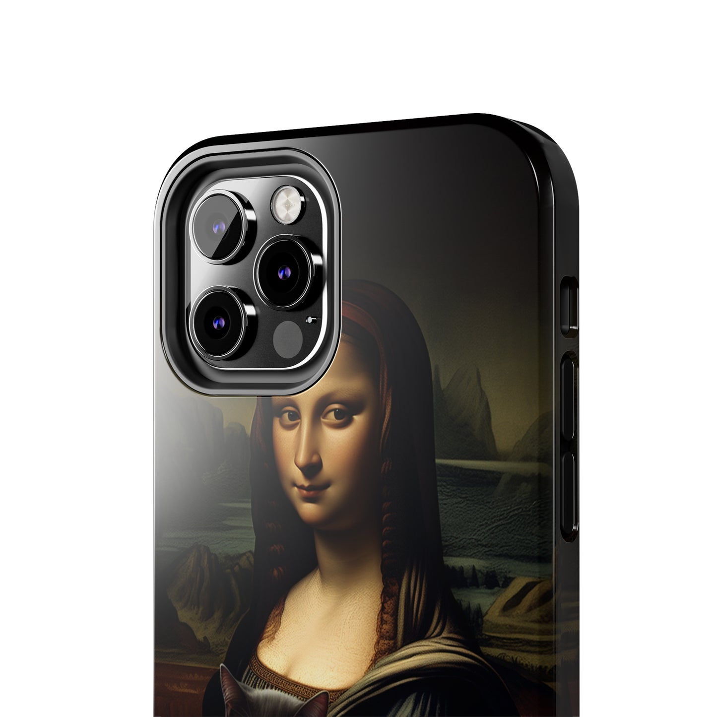 Mona Lisa with Cat iPhone Case | Art Phone Cases