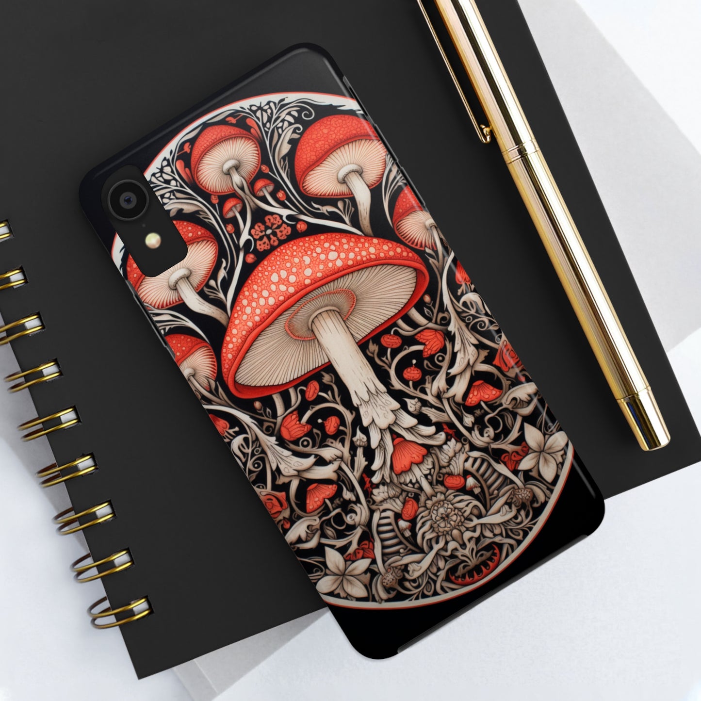 Mystical Mushroom Mandala Tough iPhone Case | Psychedelic Phone Cover