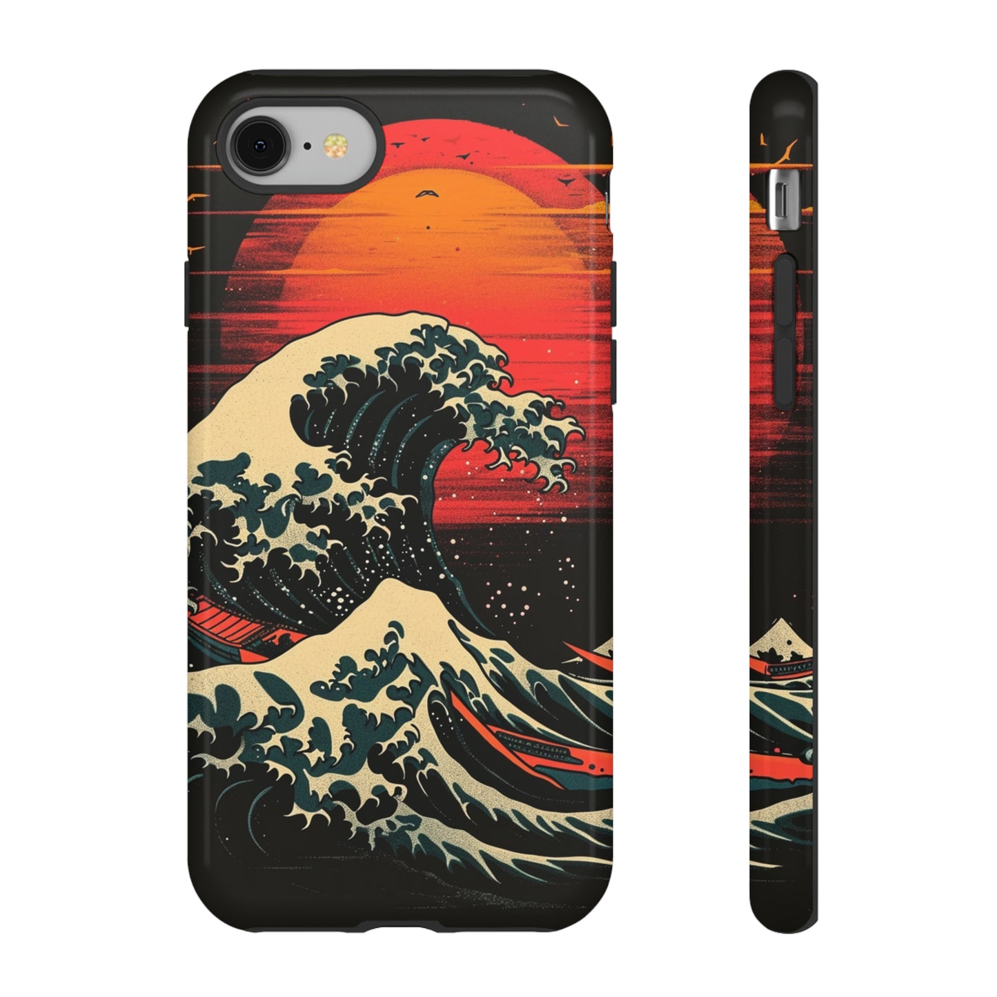 Great Wave off Kanagawa Retro Sunset