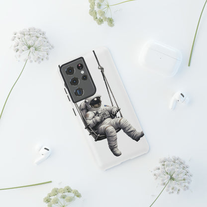 Astronaut on a Swing Phone Case