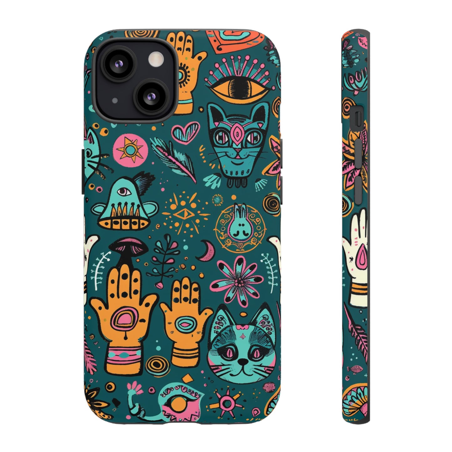 Kabbalistic Kitty Talisman Collage Phone Case