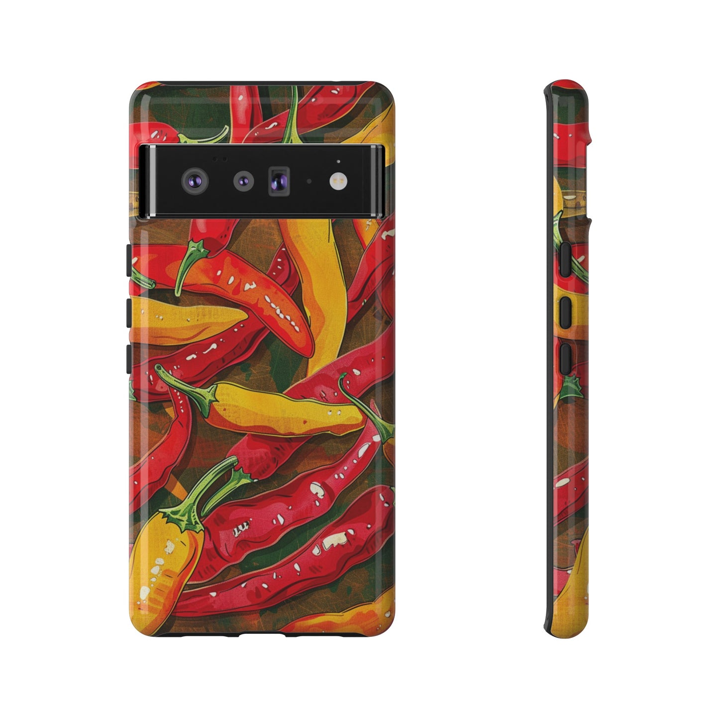 Yellow and Red Chili Peppers Phone Case