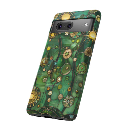 Green Celestial Stained Glass Mosaic Phone Case