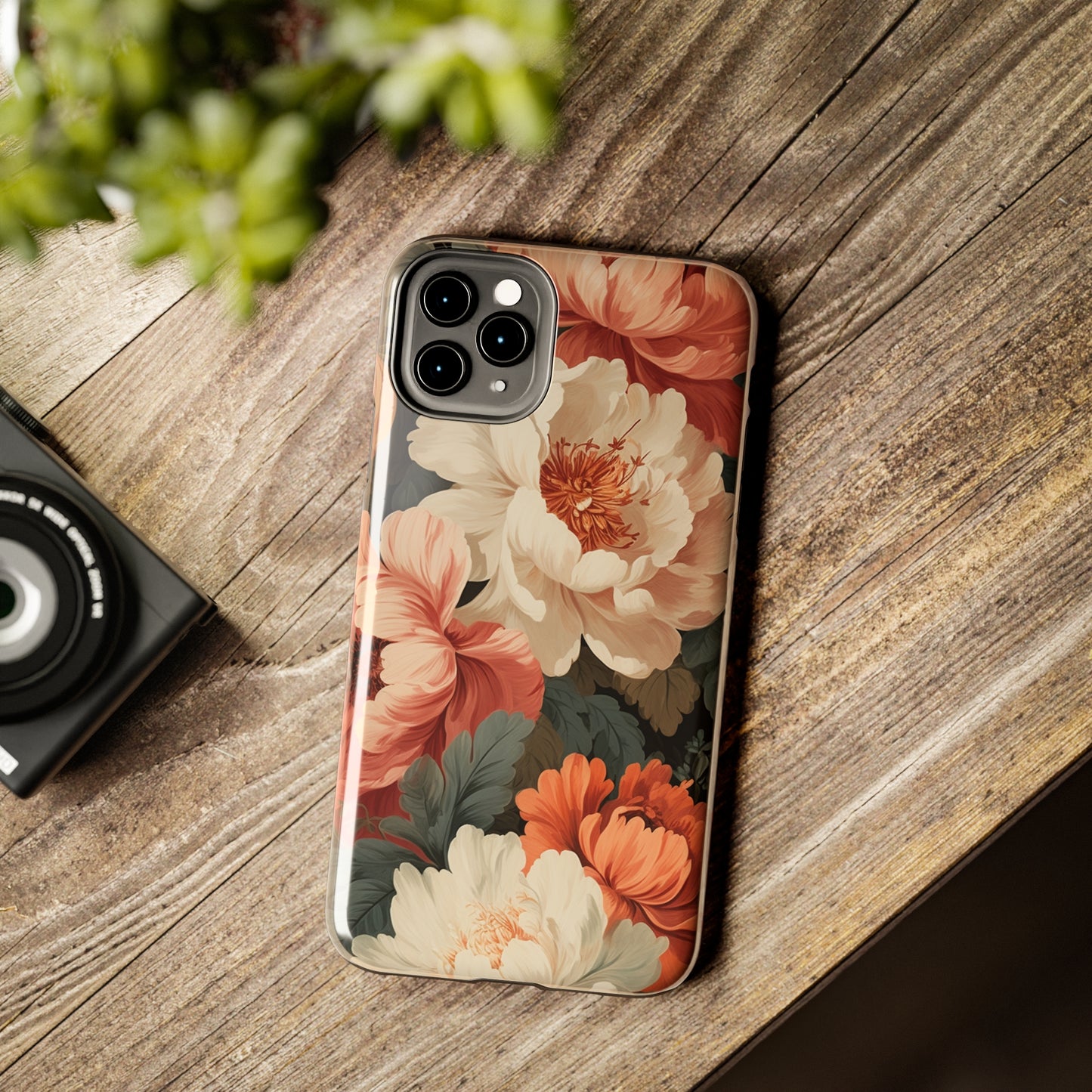 Vintage Floral Aesthetic Phone Tough Case Antique Print for iPhone 14 11 Pro 12 13 XR XS X 7+ 8 Boho Nature Flowers Cottage Core