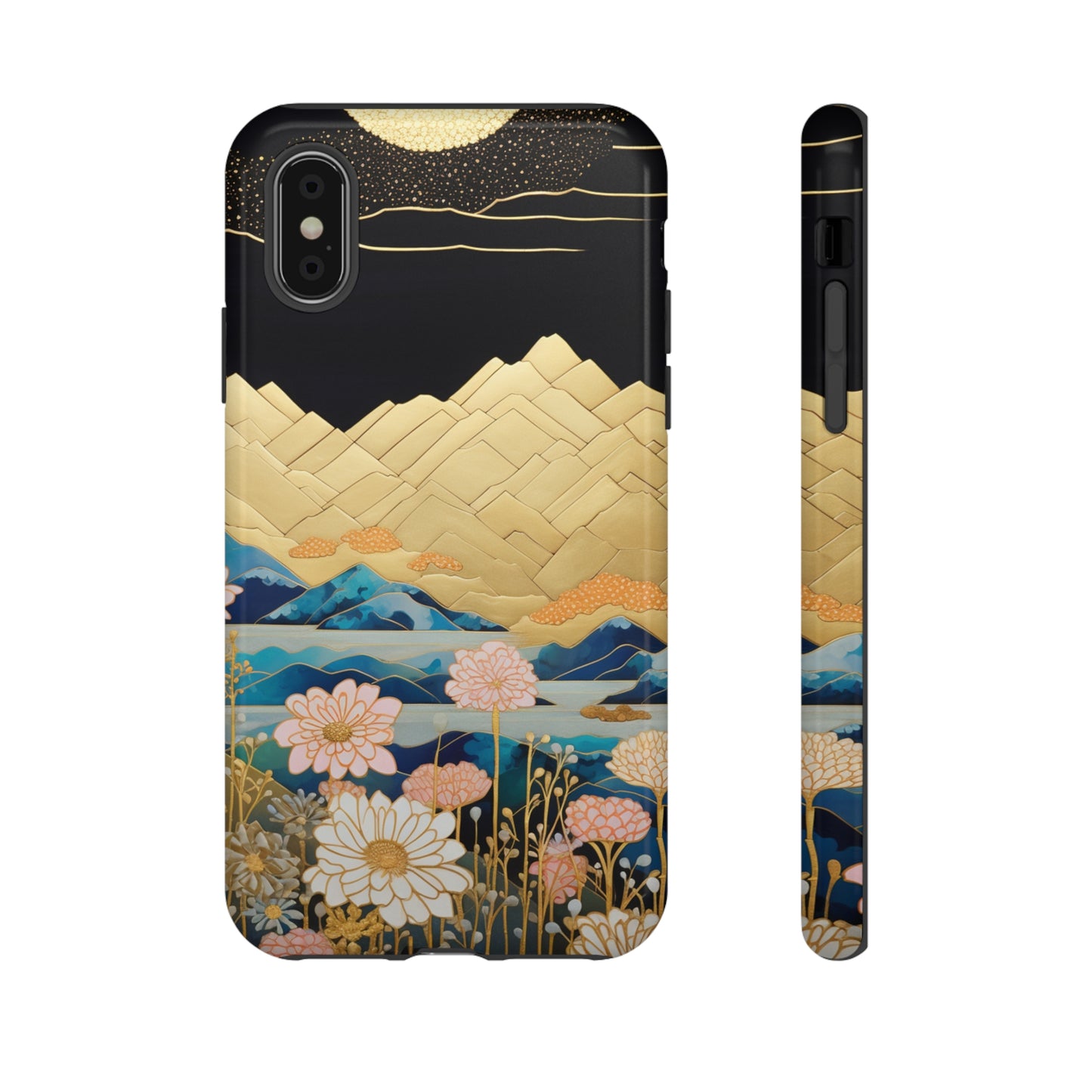 Chiyogami Floral Tough iPhone Case Galaxy S23 S22 S21 S20 Plus Ultra | Iphone 14 13 12 11 8 Pro Max Mini | Pixel 7 6 Pro 5 | Japanese Boho