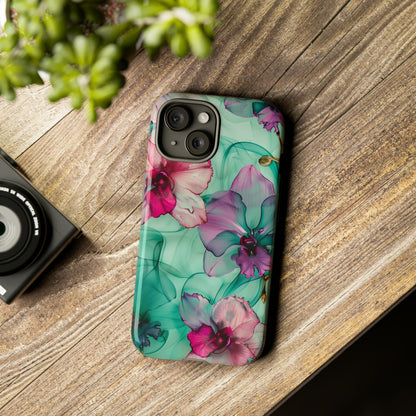 Watercolor Floral Orchids Phone Case