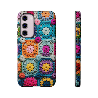 Vintage Crochet Blanket Look Phone Case