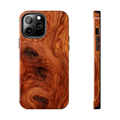 Elegant Timber: Faux Oak Wood Pattern | Dazzling Nature-Inspired iPhone Case