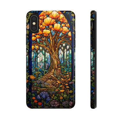 Tree of Life Stained Glass Style iPhone Tough Case | Embrace Nature's Harmony with Durable Elegance