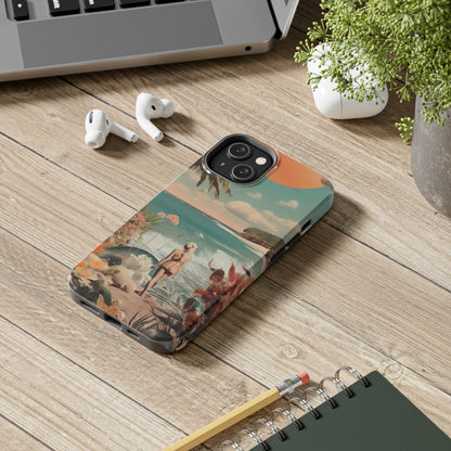 A Day at the Beach iPhone Tough Case | Embrace the Serenity of Coastal Living with Reliable Protection