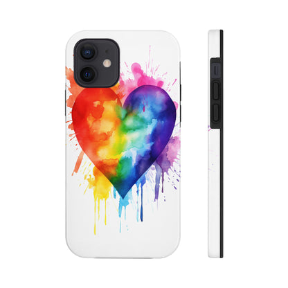 Gay Pride Rainbow Heart iPhone Case | Embrace Love, Equality, and LGBTQ+ Pride