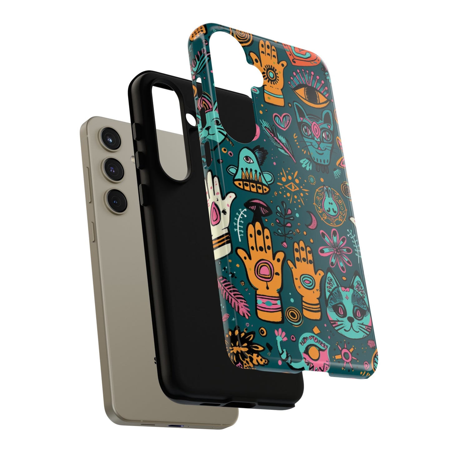 Kabbalistic Kitty Talisman Collage Phone Case