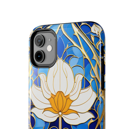 Art Deco Stained Glass iPhone Case | Vintage Floral Glamour, iPhone Case for Models 11 through 14 Pro Max