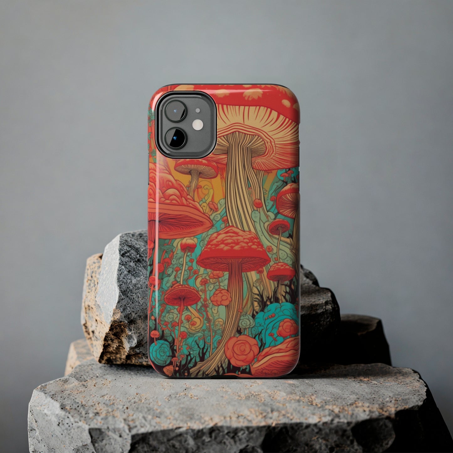 Trippy Magic Mushroom Tough iPhone Case | Embrace the Psychedelic Art